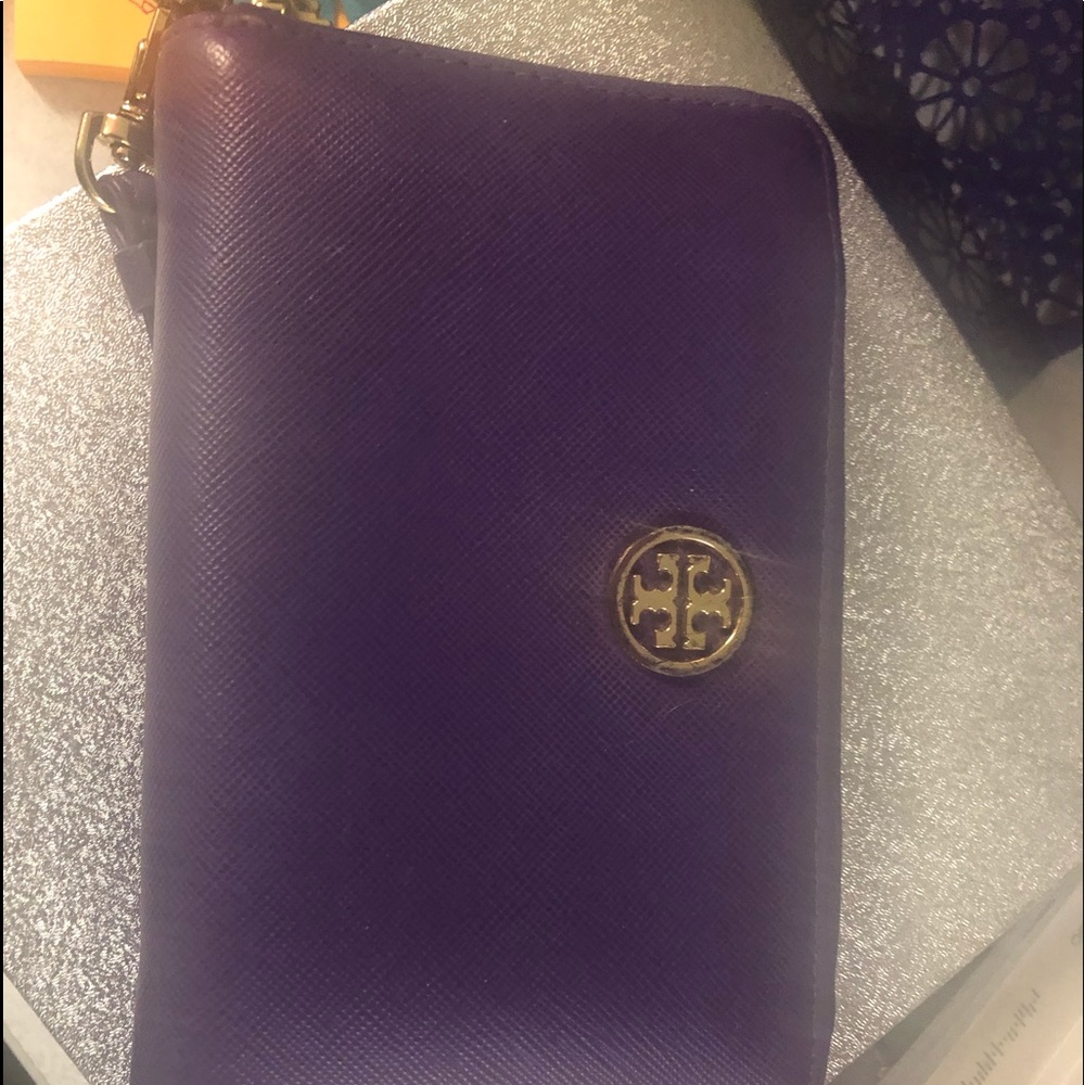 Purple Tory Burch wallet